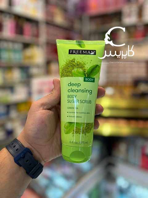 ماسک اسکراب بدن شکر و چای سبز فریمن ماسک اسکراب بدن شکر و چای سبز فریمن