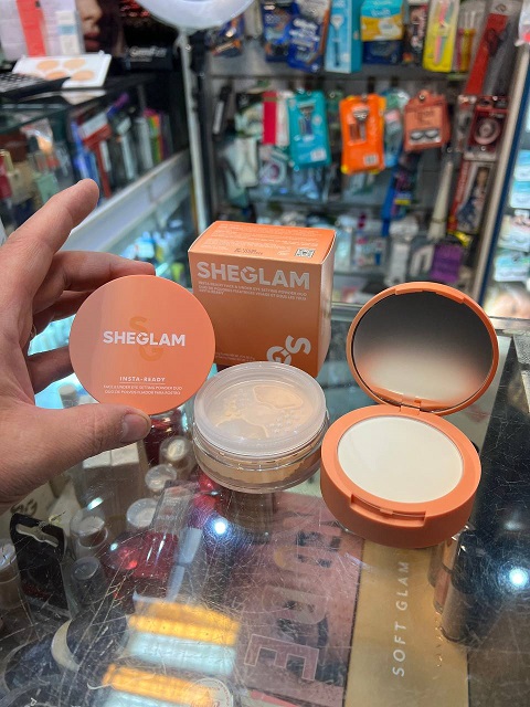 پودر فیکس دو طبقه شیگلم رنگ natural linen پودر فیکس دو طبقه شیگلم رنگ natural linen